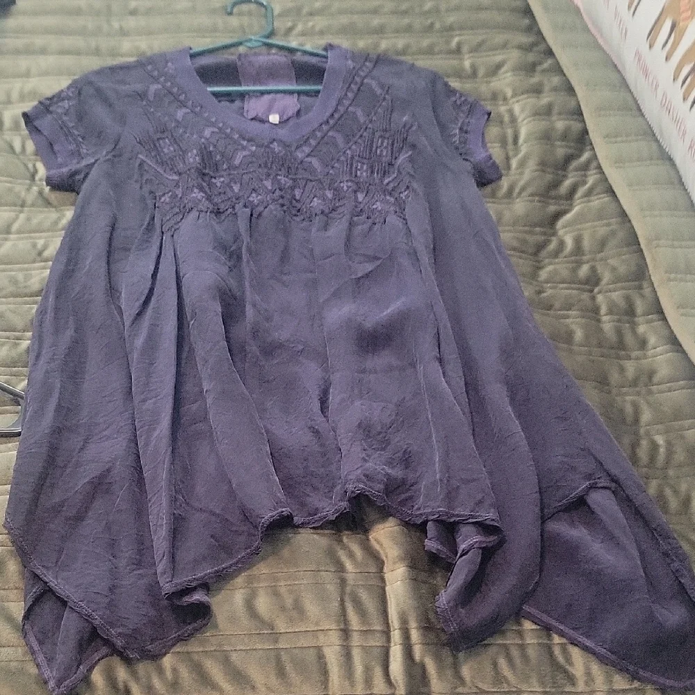 Johnny Was Deep Purple Tunic Top - Picture 9 of 13